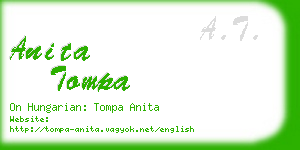 anita tompa business card